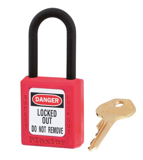 MRI Non-Magnetic 15ft Yellow Chain with Red Padlock