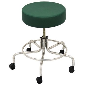Non-Magnetic MRI Adjustable Stool, 22 to 28 with 2 Dual Wheel Casters