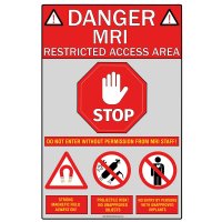 MRI Danger Restricted Access Area Door Sign